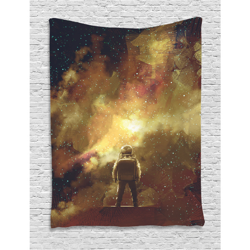 Cosmos Nebula Boy Tapestry