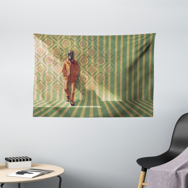 Fashion Retro Art Wide Tapestry