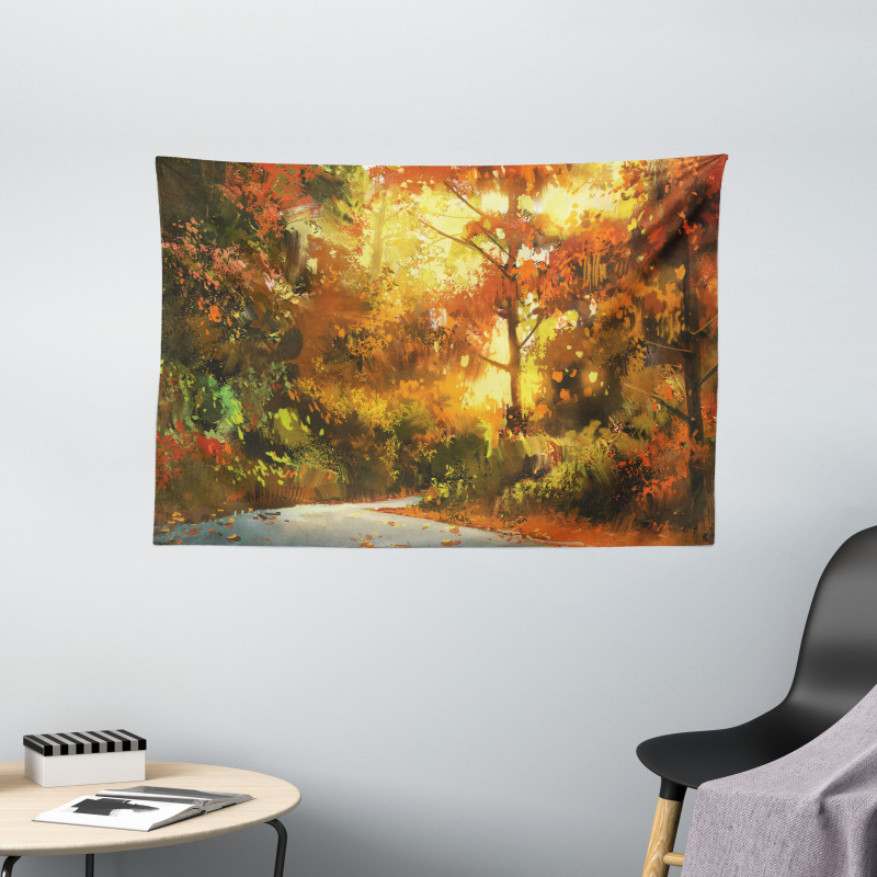Autmn Leaf Tree Forest Wide Tapestry