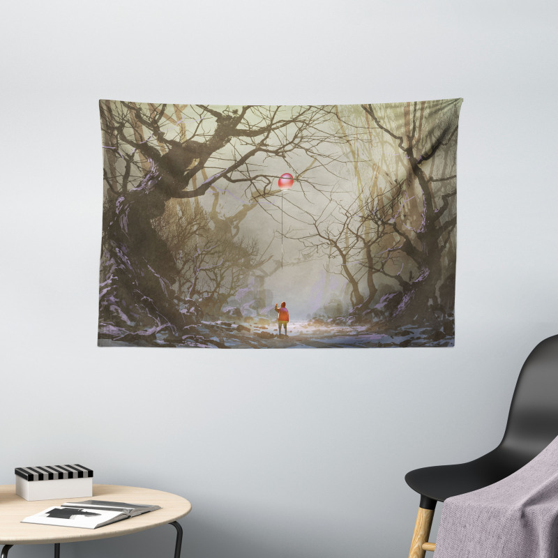 Tree Branch in Forest Wide Tapestry