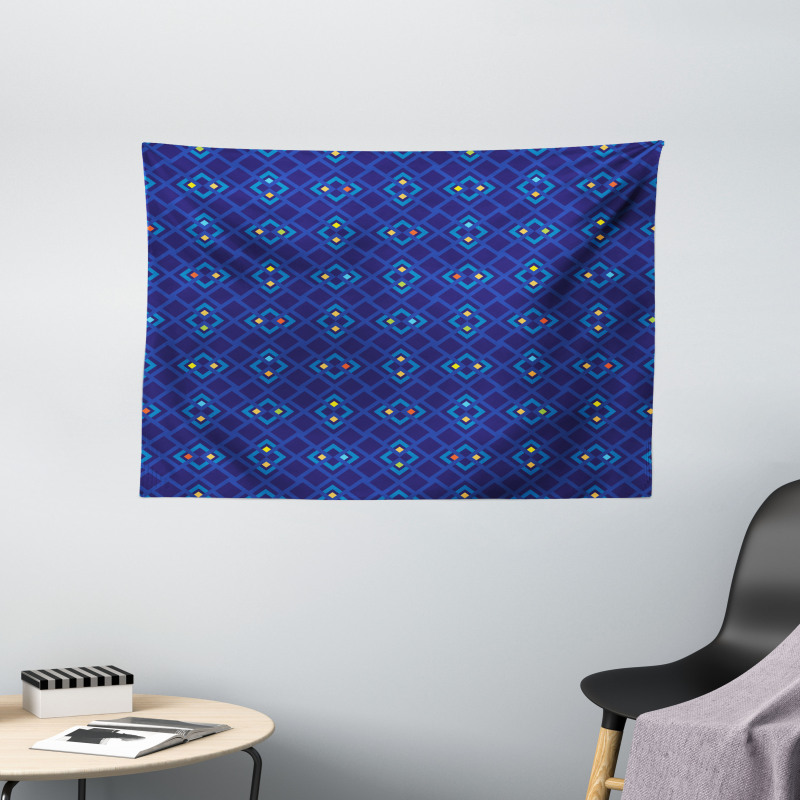 Geometric Mosaics Wide Tapestry