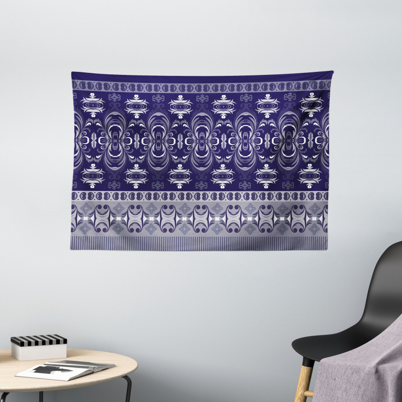 Floral Horizontal Wide Tapestry