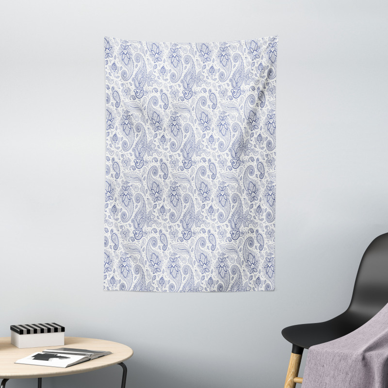 Abstract Buds and Dots Tapestry