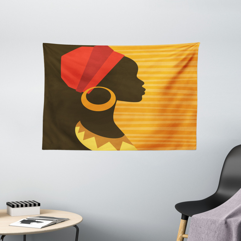 Girl Silhouette in Grace Wide Tapestry