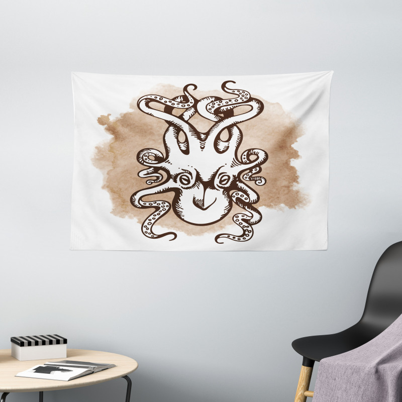 Kraken Monster Wide Tapestry