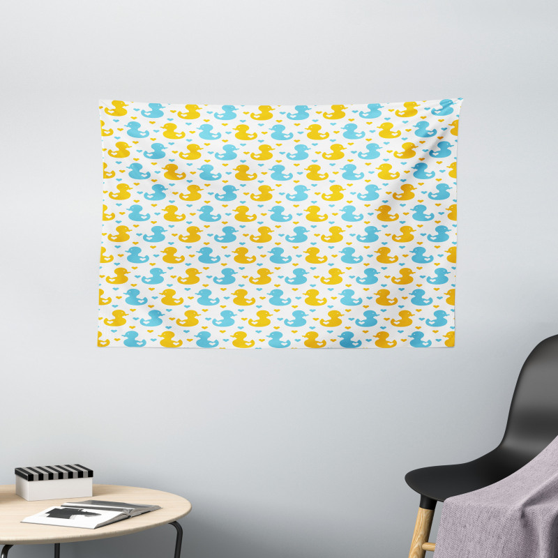 Hearts Baby Print Wide Tapestry