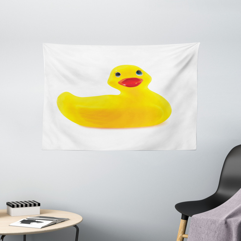 Yellow Ducky Wide Tapestry