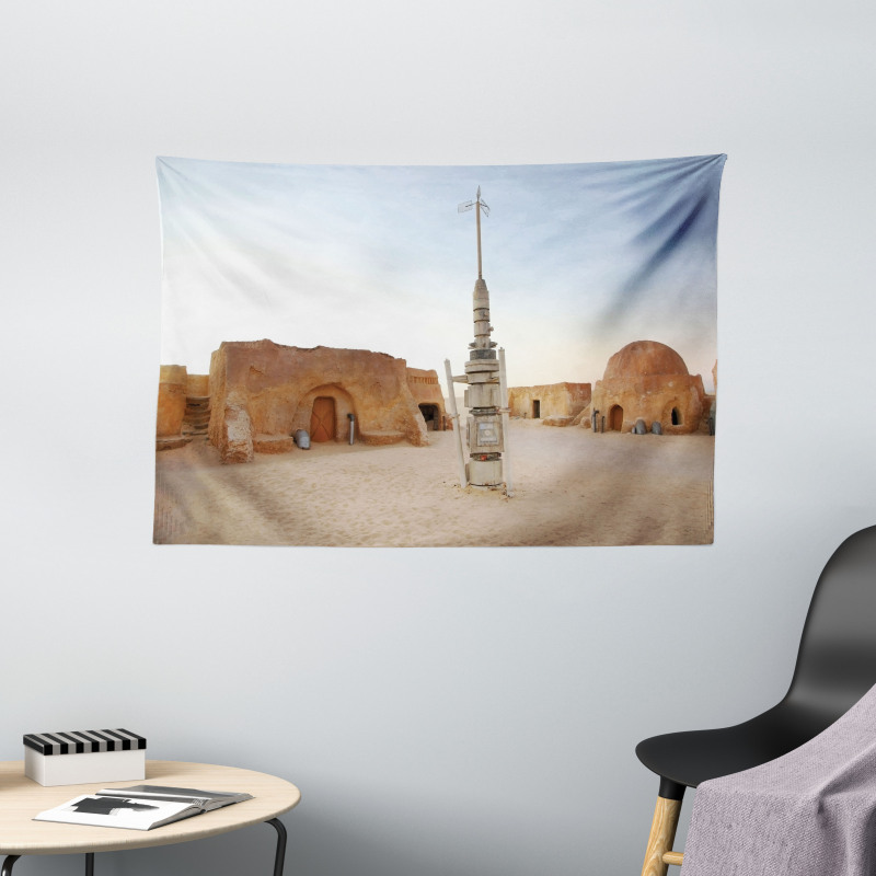 Planet Town Wars Image Wide Tapestry