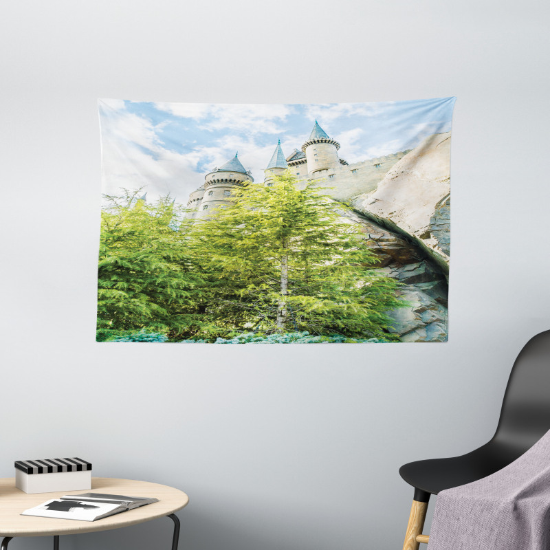 Witchcraft Castle Japan Wide Tapestry