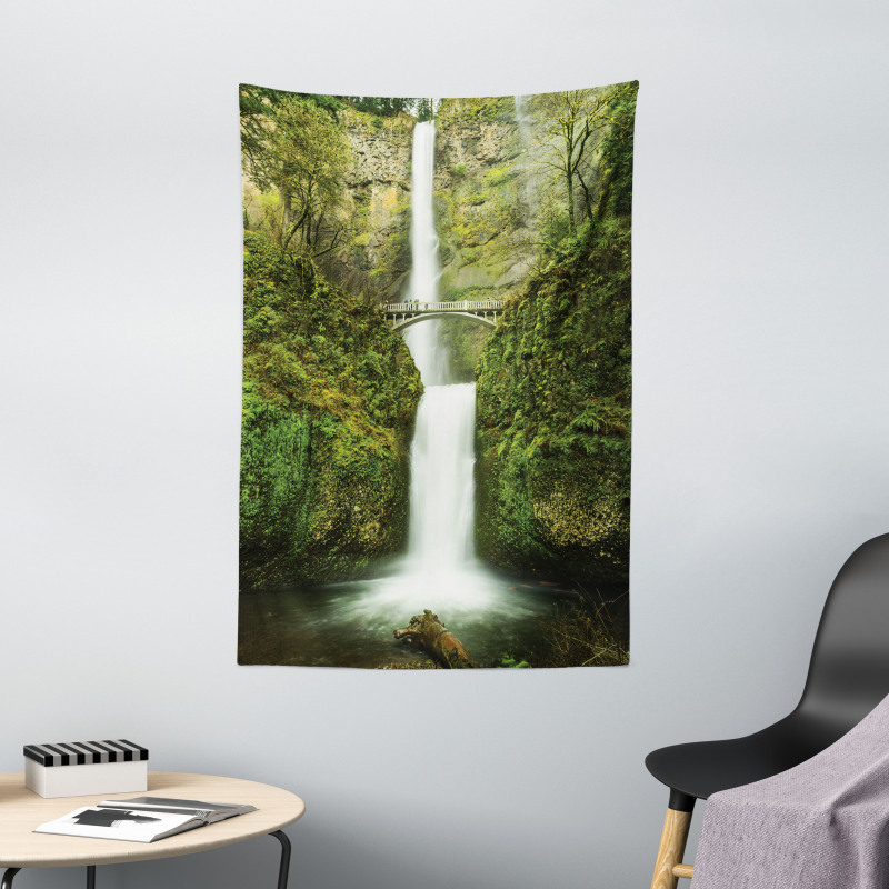 Waterfall Oregon Bridge Tapestry