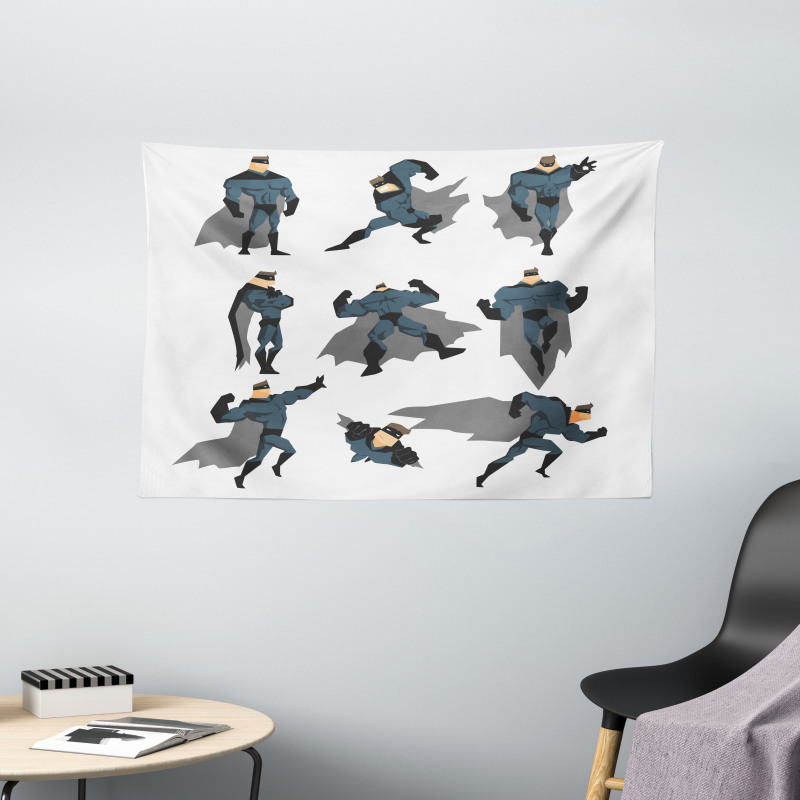 Superpowered Hero Wide Tapestry