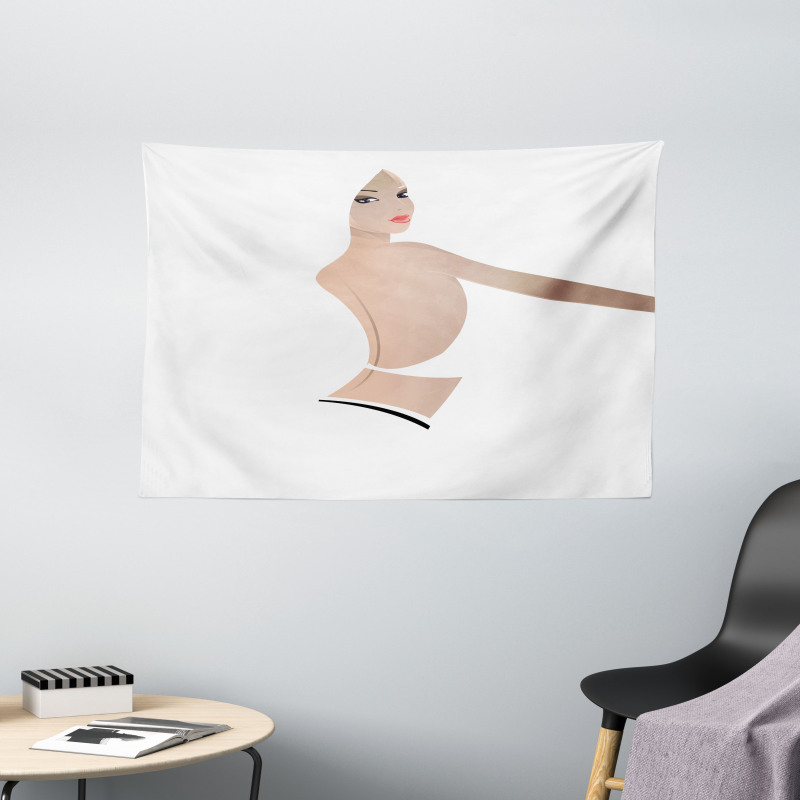 Feminen Fashion Theme Wide Tapestry