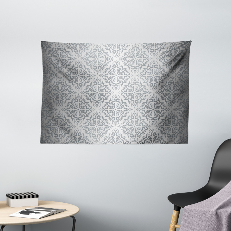 Monochrome Victorian Wide Tapestry