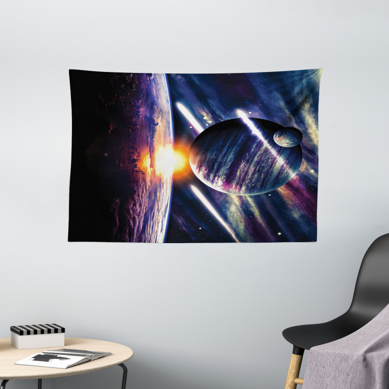 Planet Earth Stardust Wide Tapestry