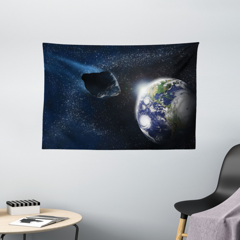 Asteroid Rocky Space Wide Tapestry