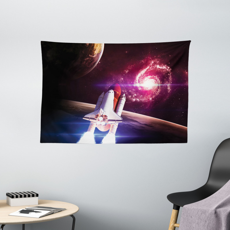 Milky Way Galactic Theme Wide Tapestry