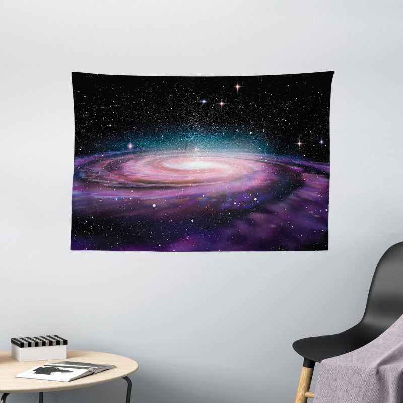 Galaxy in Outer Space Wide Tapestry