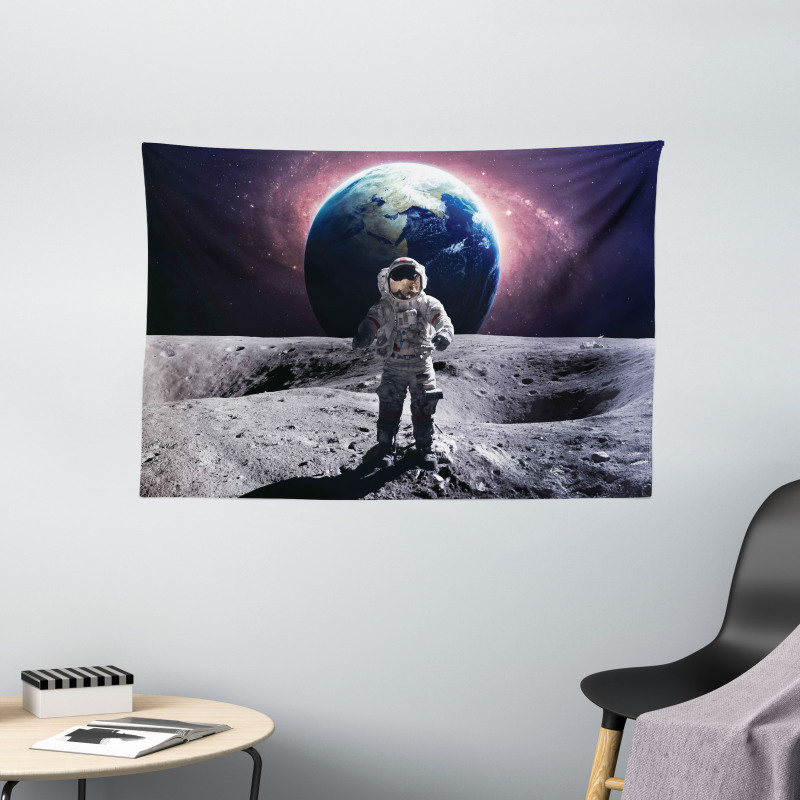 Brace Astronaut Cosmos Wide Tapestry