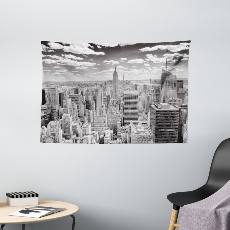 Manhattan Urban Scenery Wide Tapestry