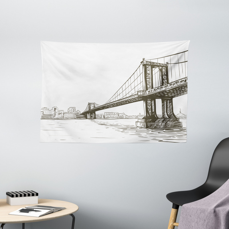 Urban Cityscape of NYC Wide Tapestry