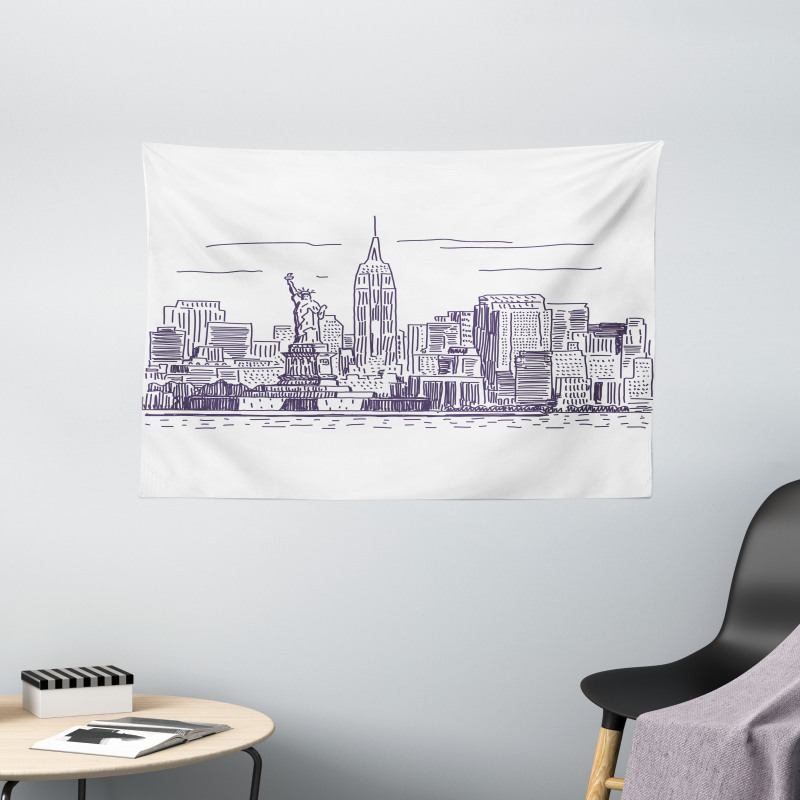 Sketchy NYC Island Wide Tapestry