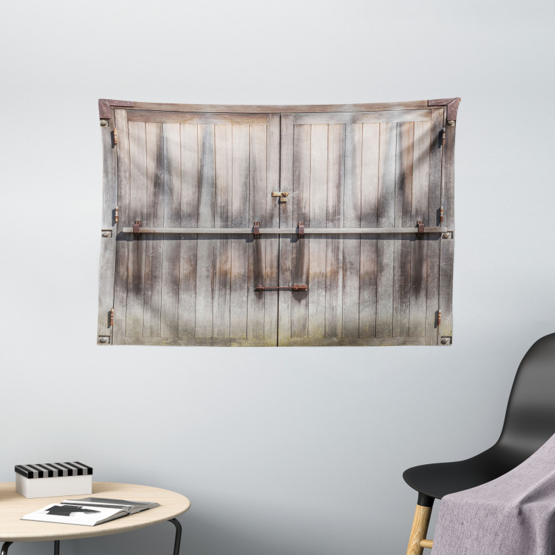 Wooden Oak Country Gate Wide Tapestry
