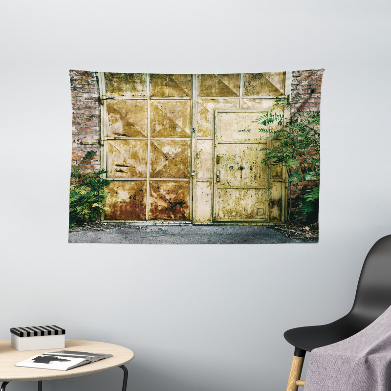 Rustic Brick House Wide Tapestry