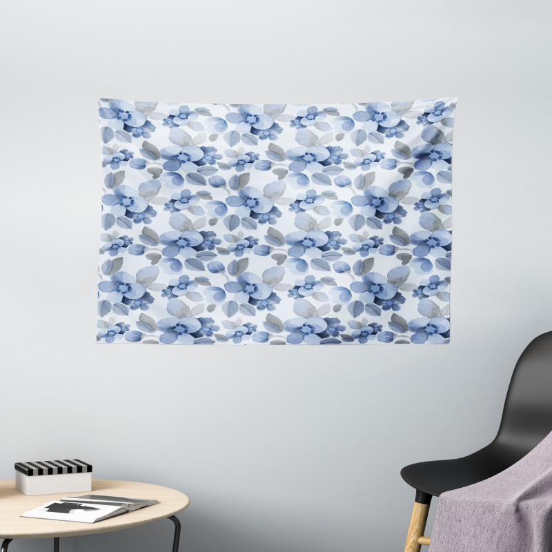 Paintbrush Camelia Leaf Wide Tapestry