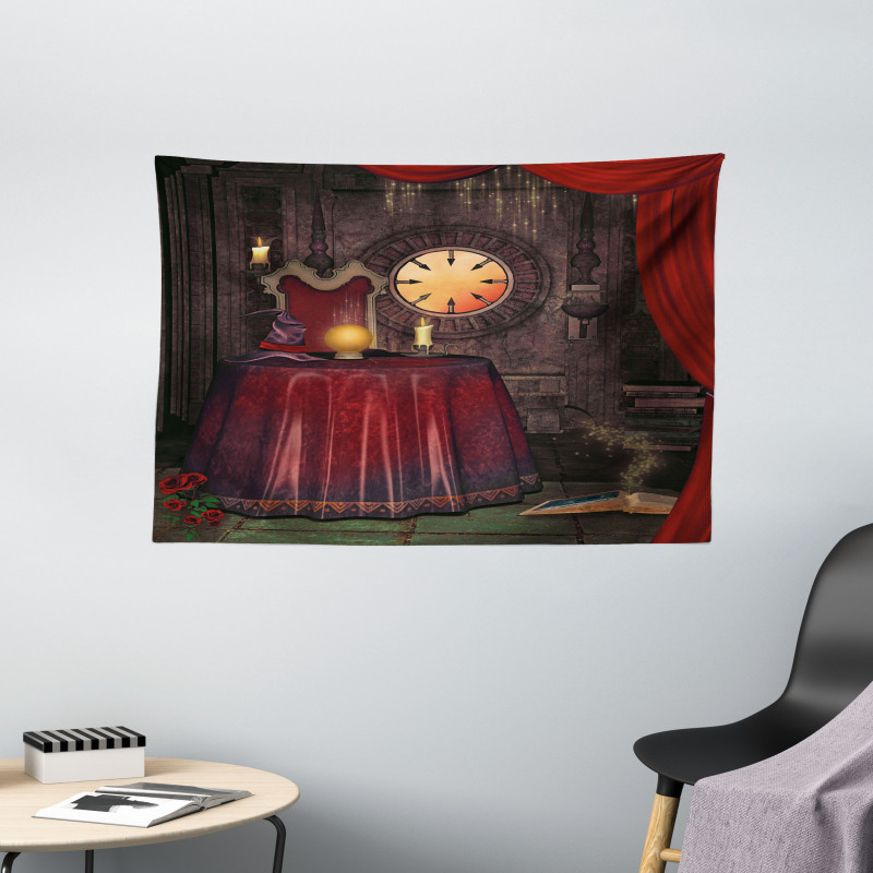 Mystic Magician Fairy Wide Tapestry