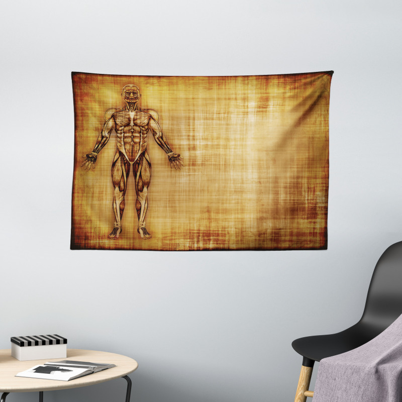Human Body Style Wide Tapestry