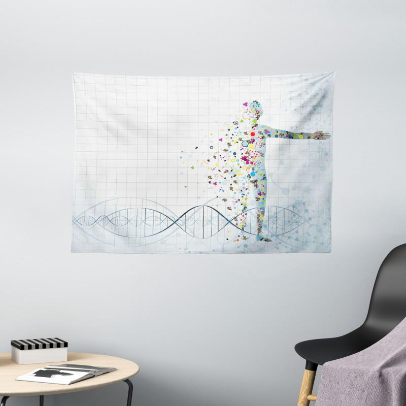 Psychedelic Human Wide Tapestry