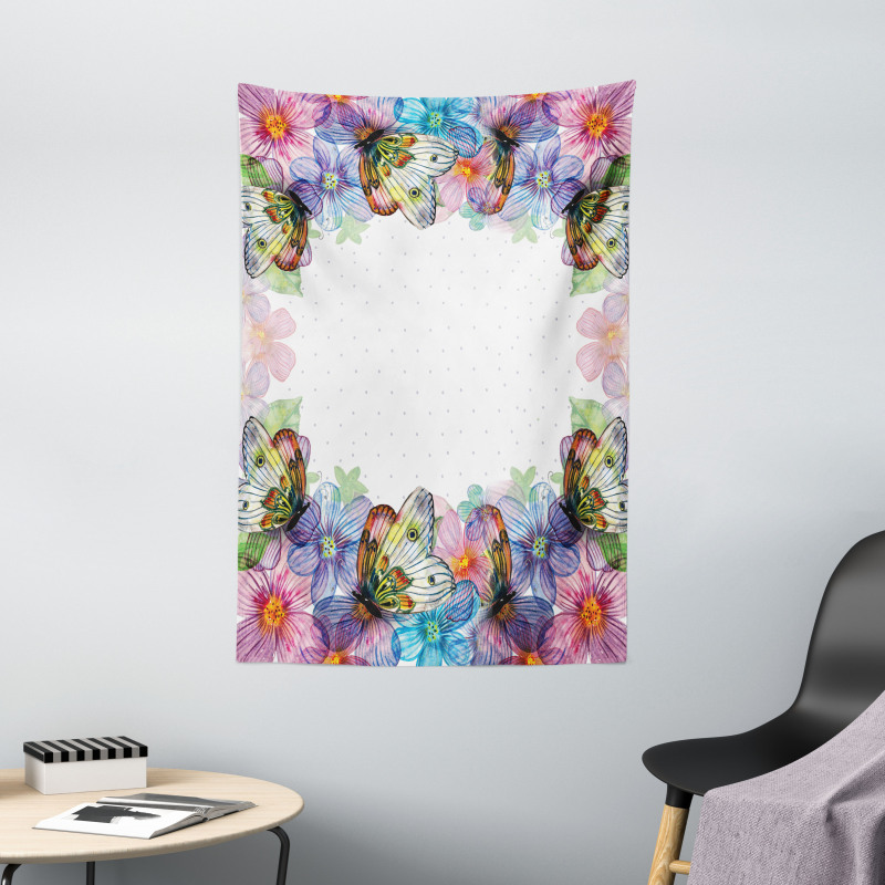 Pastel Tender Butterflies Tapestry