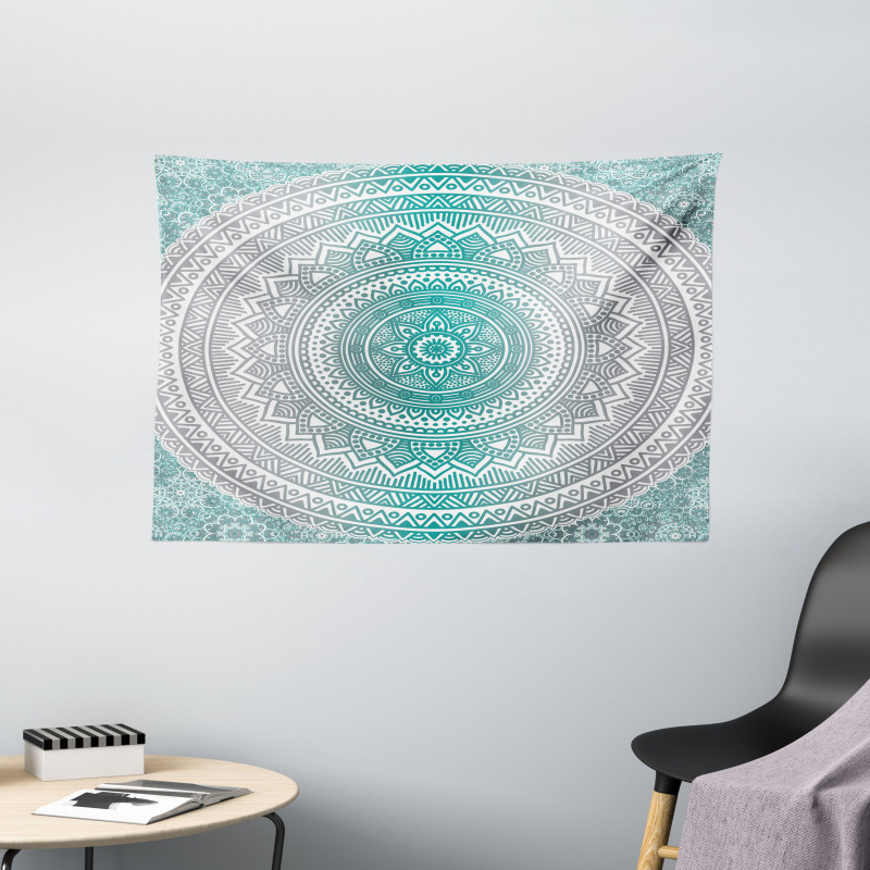 Boho Meditation Art Work Wide Tapestry