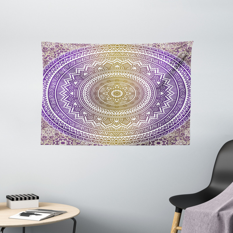 Cosmos Mandala Wide Tapestry
