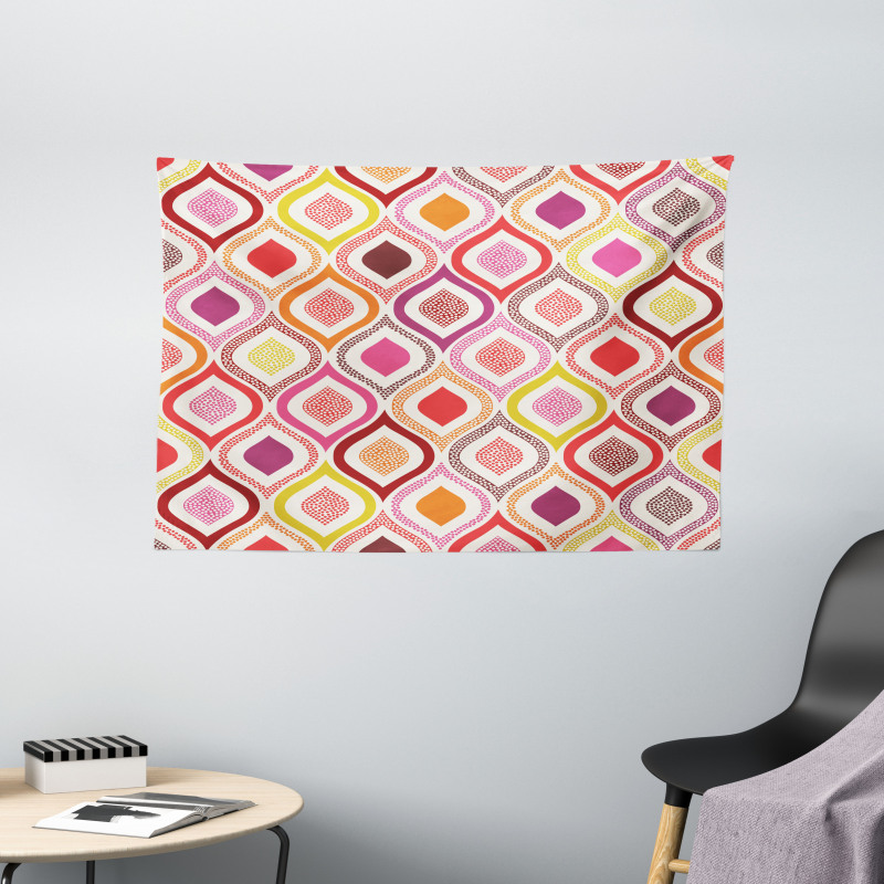 Dots with Doodle Wide Tapestry