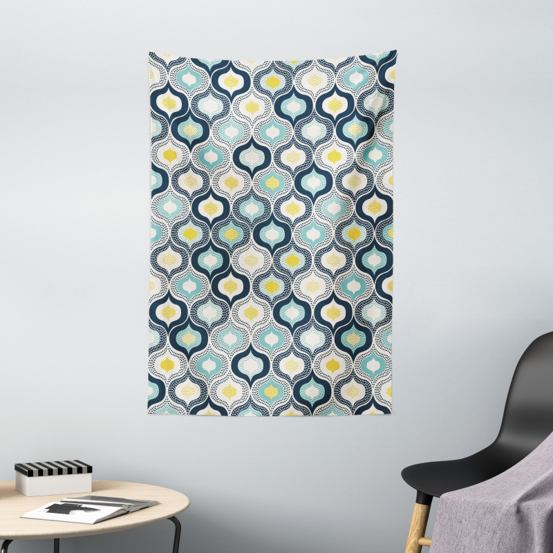 Morrocan Style Dots Art Tapestry