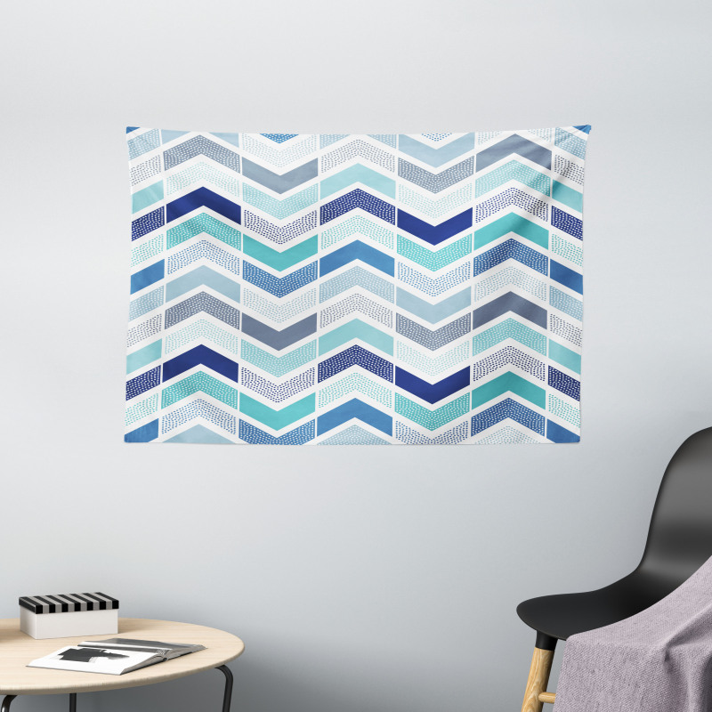 Seamless Doodle Style Wide Tapestry