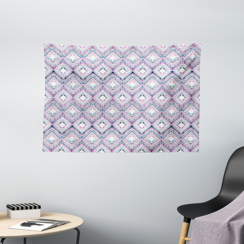 Abstract Tribal Pattern Wide Tapestry