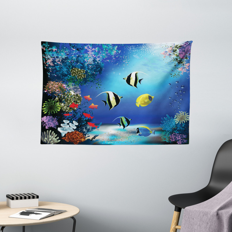 Ocean Coral Reefs Tropic Wide Tapestry