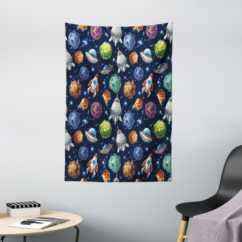 Futuristic Science Ufo Tapestry