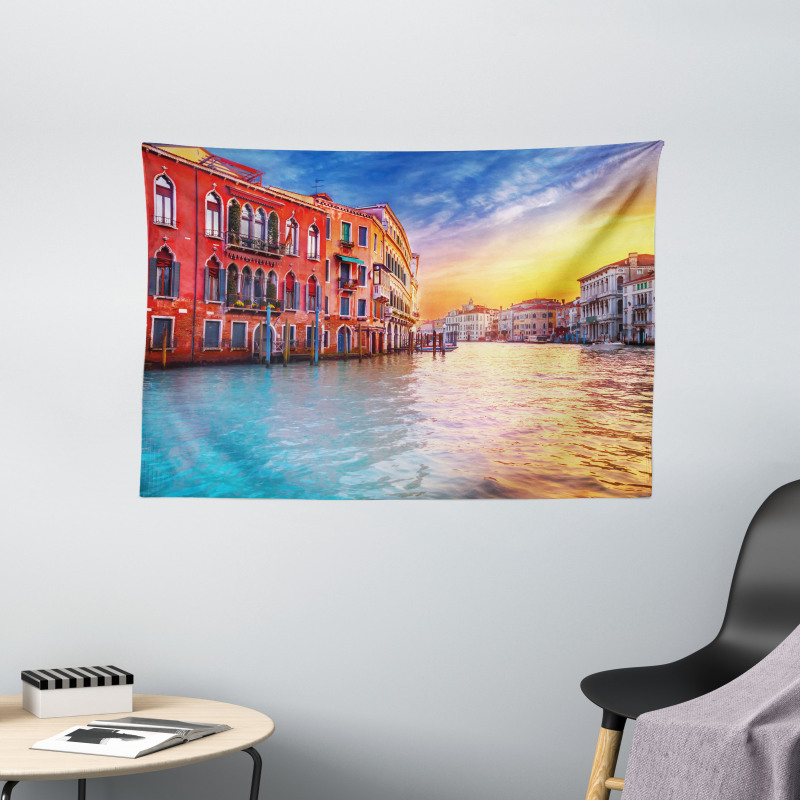 Venice Canal Wide Tapestry