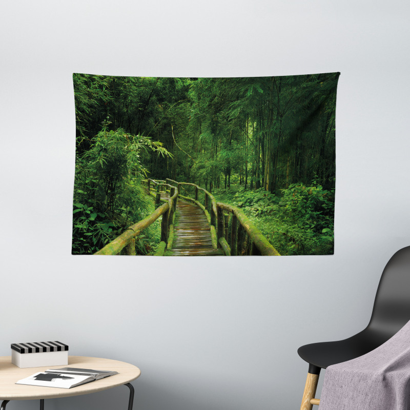 Tropical Thailand Forest Wide Tapestry