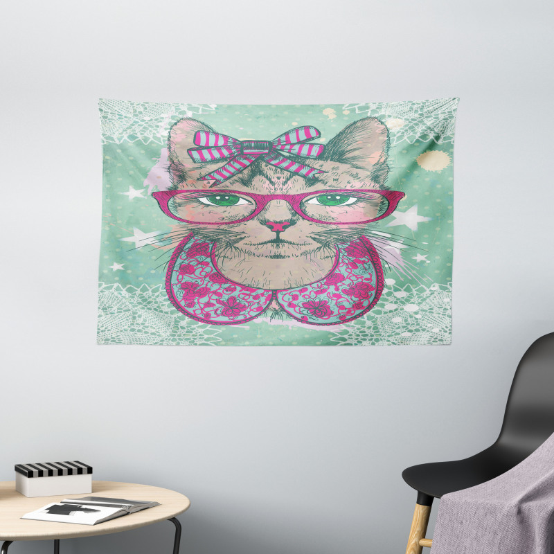Animal Fashion Hipster Wide Tapestry