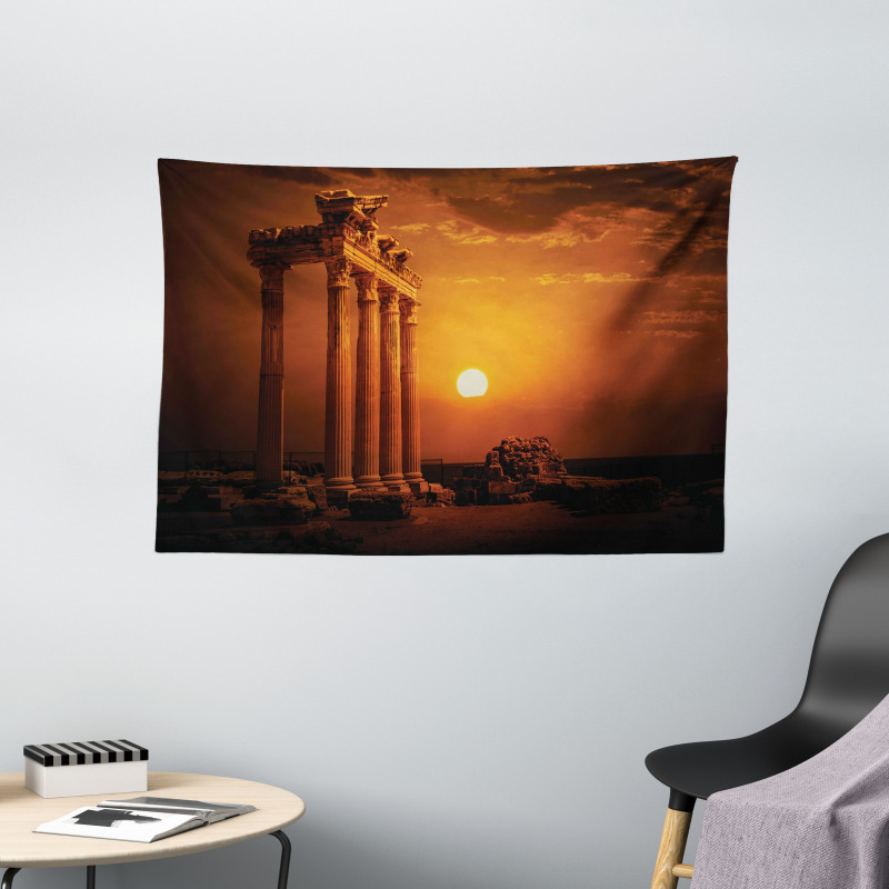 Antique Style Monument Wide Tapestry