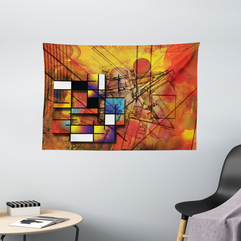 Geometric Image Wide Tapestry