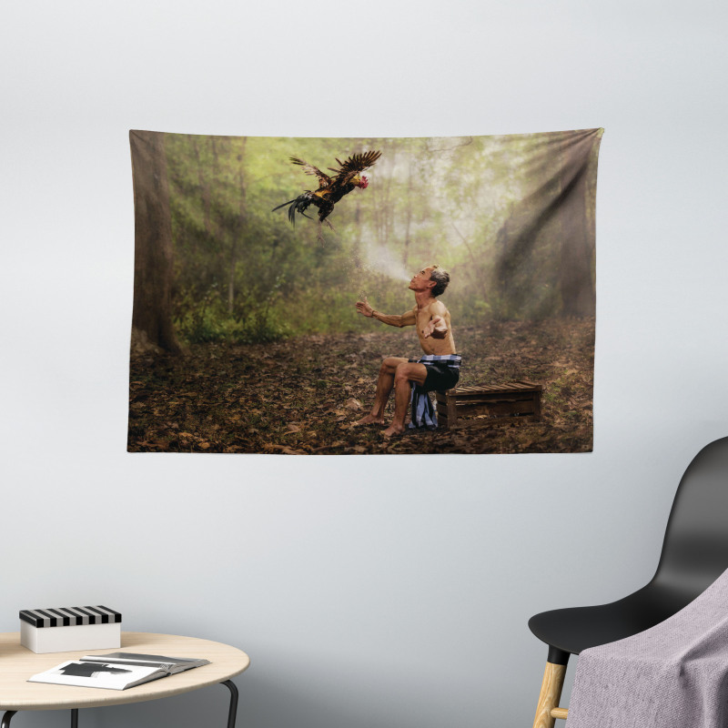 Forest Birds Eco Wide Tapestry