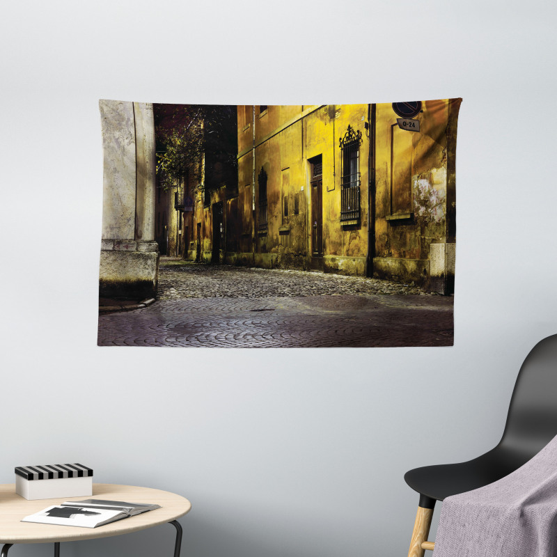 Dark City Old Avenues Wide Tapestry