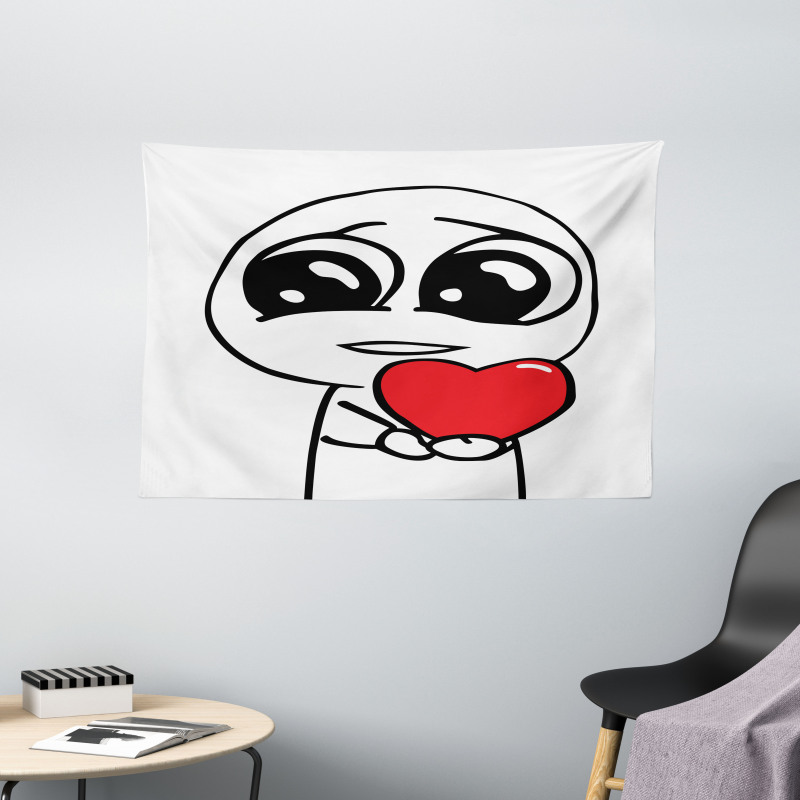 Lover Romance Meme Wide Tapestry