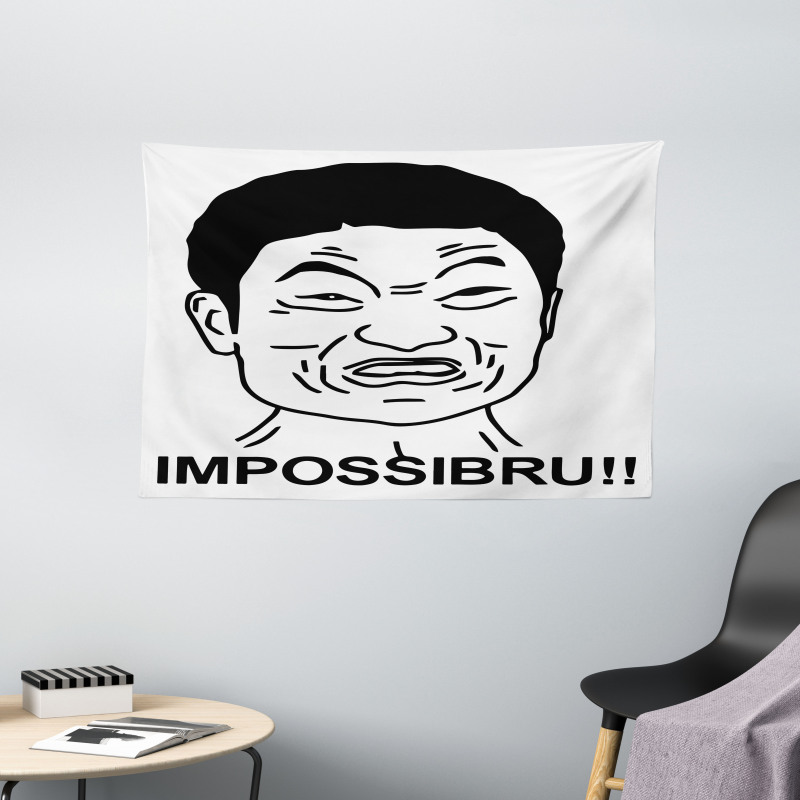 Impossibru Meme Wide Tapestry