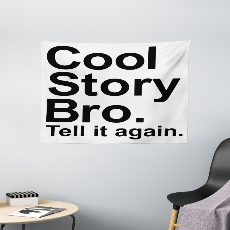 Cool Story Bro Hipster Wide Tapestry